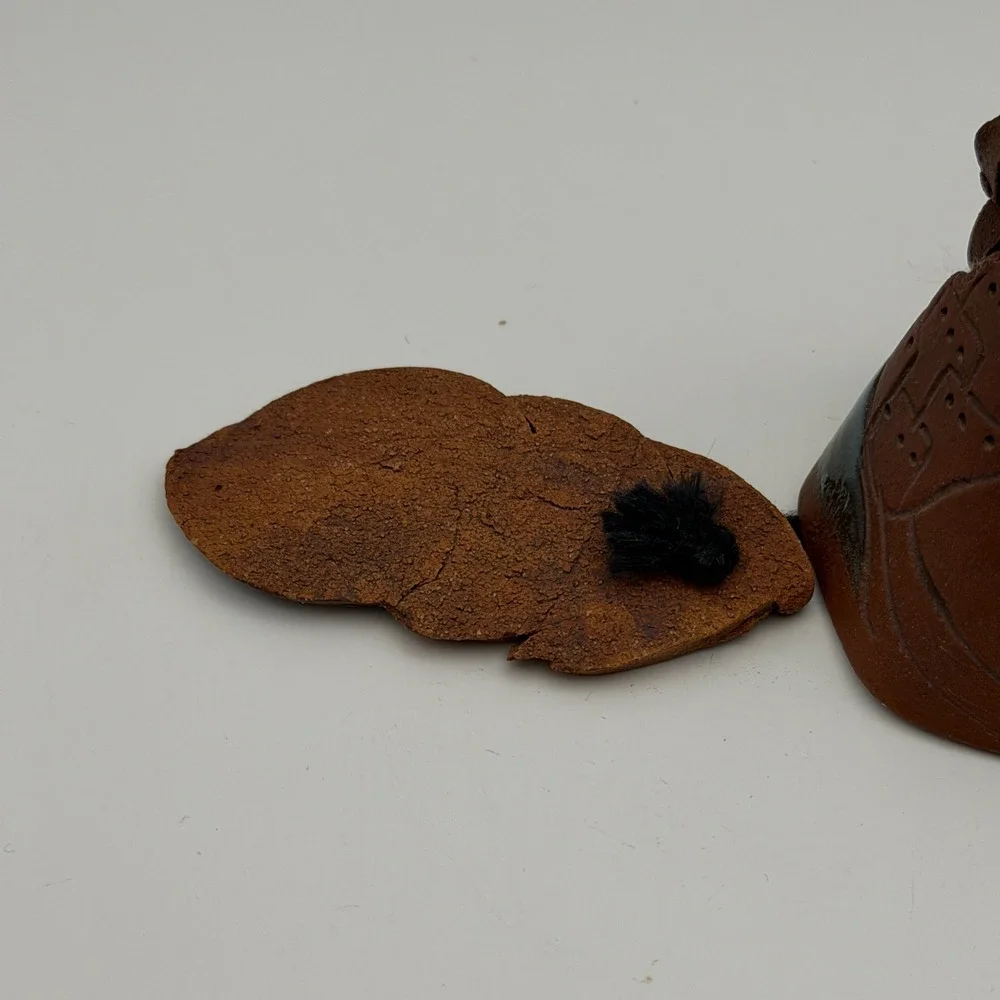 Southwestern Pueblo Clay Bell Ornament Terracotta Feather‎ Native Style Decor